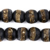 Black Kente Krobo Beads (18mm)