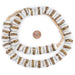 White Kente Krobo Beads (18mm) - The Bead Chest