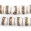 White Kente Krobo Beads (18mm)