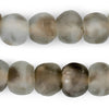 Groundhog Grey Swirl Recycled Glass Beads (18mm)