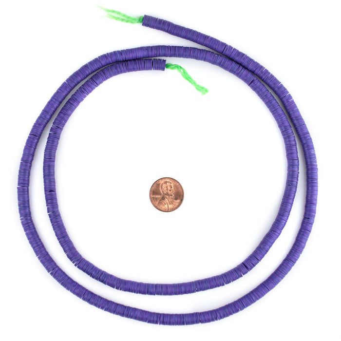 Royal Purple Vinyl Phono Record Beads (6mm) - The Bead Chest