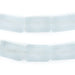 Clear Aqua Rectangular Java Recycled Glass Beads (20x12mm) - The Bead Chest