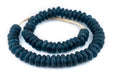 Jumbo Teal Rondelle Recycled Glass Beads - The Bead Chest