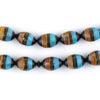 Turquoise & Amber Color Inlaid Arabian Prayer Beads (14x9mm)