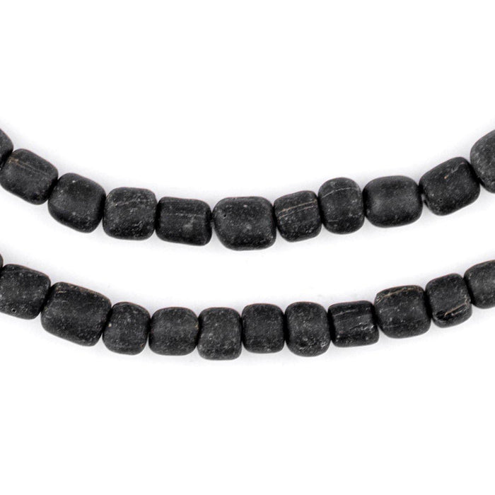 Dark Grey Java Glass Beads (6-8mm) - The Bead Chest