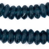 Jumbo Teal Rondelle Recycled Glass Beads