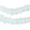 Clear Aqua Rondelle Java Recycled Glass Beads (6x10mm)