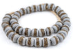Grey Kente Krobo Beads (18mm) - The Bead Chest