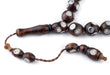 White Eye Inlaid Oval Arabian Prayer Beads (13x11mm) - The Bead Chest