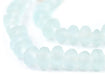 Clear Aqua Rondelle Java Recycled Glass Beads (6x10mm) - The Bead Chest
