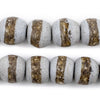 Grey Kente Krobo Beads (18mm)