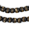 Black Kente Krobo Beads (11mm)