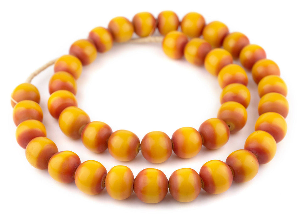 Round Kenya Amber Resin Beads (22mm) - The Bead Chest