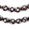 White Eye Inlaid Oval Arabian Prayer Beads (13x11mm)