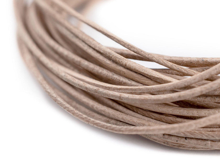 1.0mm Natural Round Leather Cord (15ft) - The Bead Chest