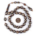 Yellow Eye Inlaid Oval Arabian Prayer Beads (13x11mm) - The Bead Chest