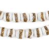 White Kente Krobo Beads (11mm)