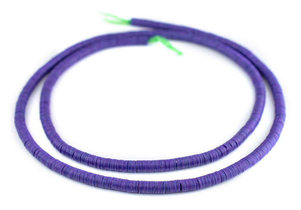 Royal Purple Vinyl Phono Record Beads (6mm) - The Bead Chest