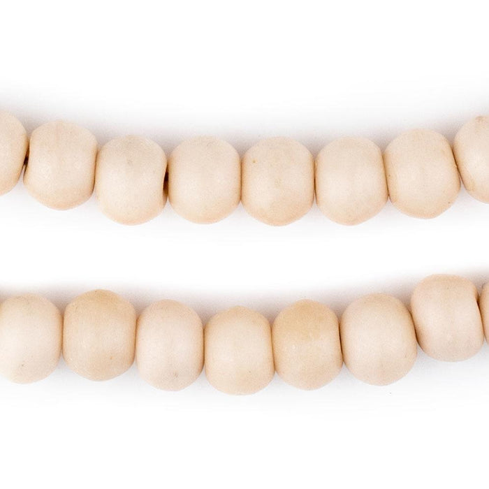Pastel Orange Bone Mala Beads (10mm) - The Bead Chest