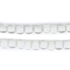 Clear White Heart Beads (8mm)