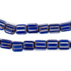 Small Blue Nepal Chevron Beads (10x8mm)