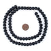 Matte Black White Heart Beads (9mm) - The Bead Chest