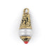 Pearl Brass Capped Locket Pendant with Red (28x10mm) - The Bead Chest