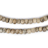 Round Grey Himalayan Bone Mala Beads (6mm)