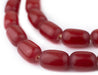 Kenya Red Oval Amber Resin Beads - The Bead Chest