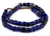 Large Blue Nepal Chevron Beads (16x14mm) - The Bead Chest