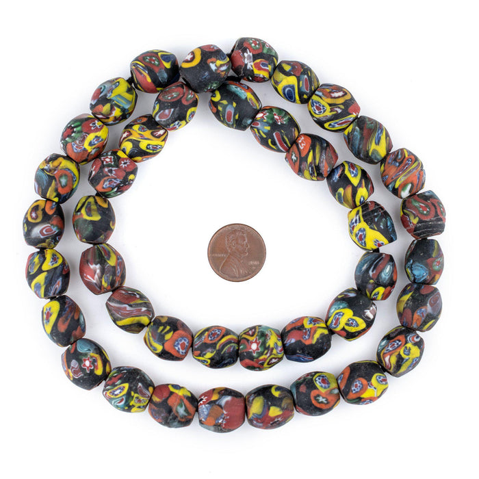 Oval Millefiori Beads (15x13mm) - The Bead Chest