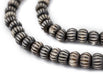 Black Carved Chevron Bone Mala Beads (6mm) - The Bead Chest