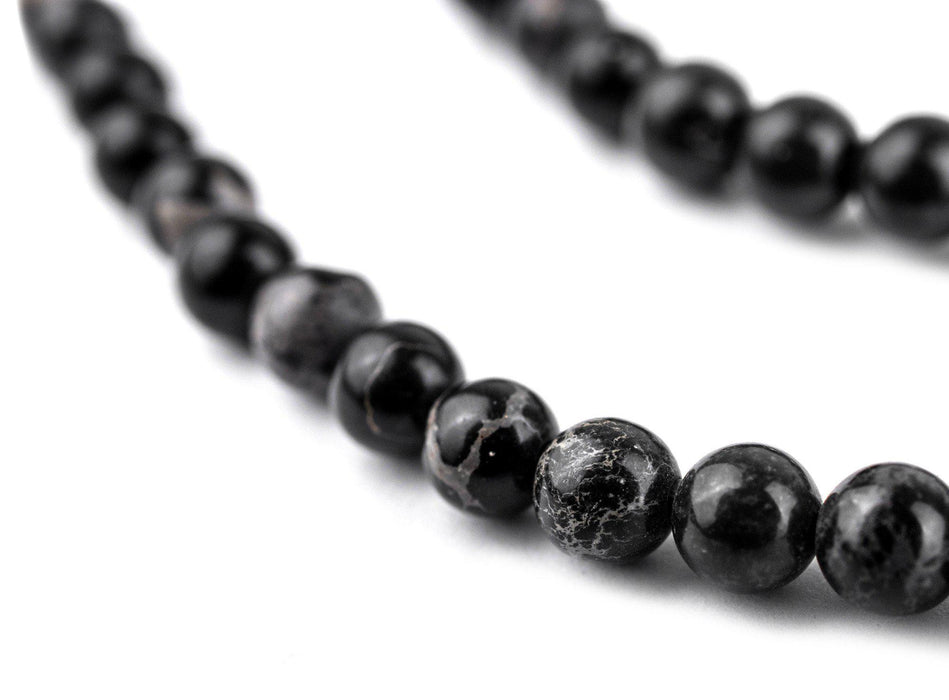 Black Sea Sediment Jasper Beads (4mm) - The Bead Chest