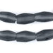 Charcoal Grey Faceted Cylinder Java Recycled Glass Beads (20x12mm) - The Bead Chest