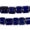 Large Blue Nepal Chevron Beads (16x14mm)