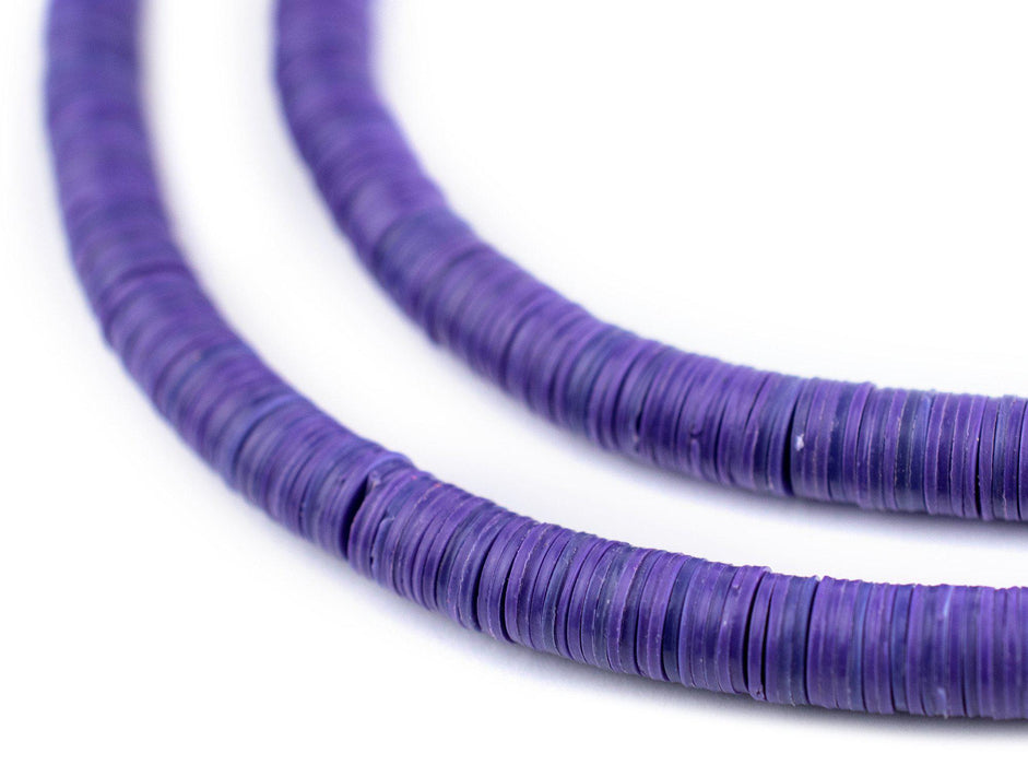 Royal Purple Vinyl Phono Record Beads (6mm) - The Bead Chest