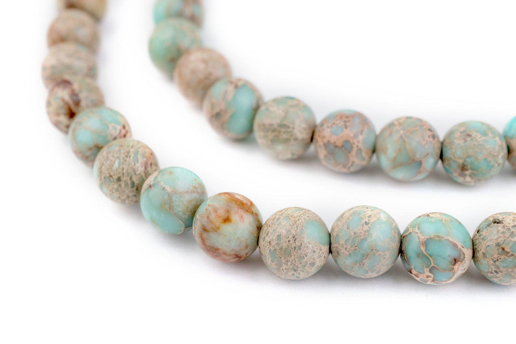 Turquoise Sea Sediment Jasper Beads (8mm) - The Bead Chest
