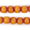Round Tangerine Kenya Amber Resin Beads (15mm)