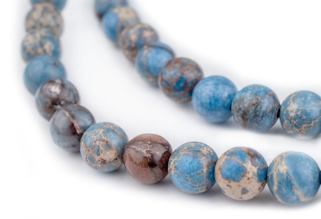 Carolina Blue Sea Sediment Jasper Beads (8mm) - The Bead Chest
