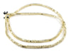 Faceted Gold Color Square Beads (4mm, 16 Inch Strand) - The Bead Chest