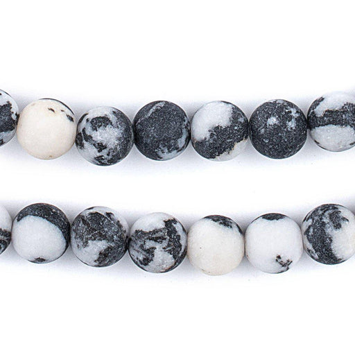 Round Matte Zebra Jasper Beads (10mm) - The Bead Chest