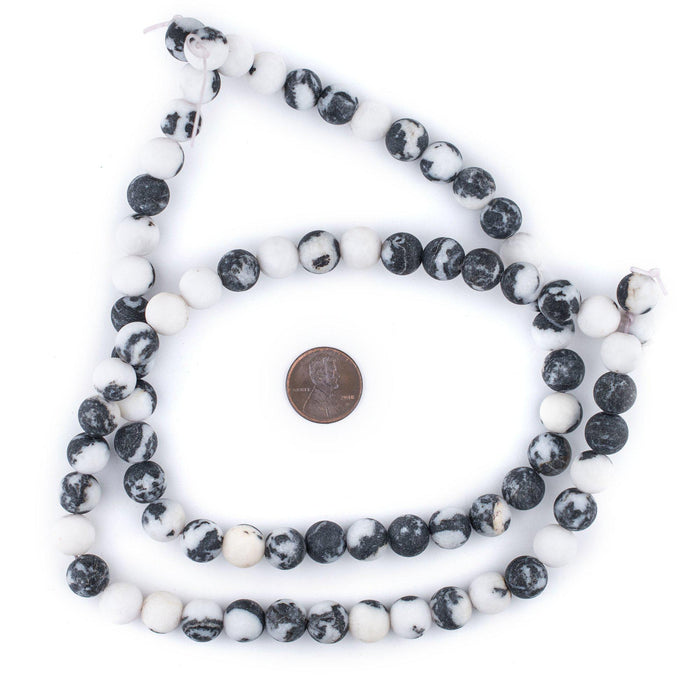 Round Matte Zebra Jasper Beads (10mm) - The Bead Chest