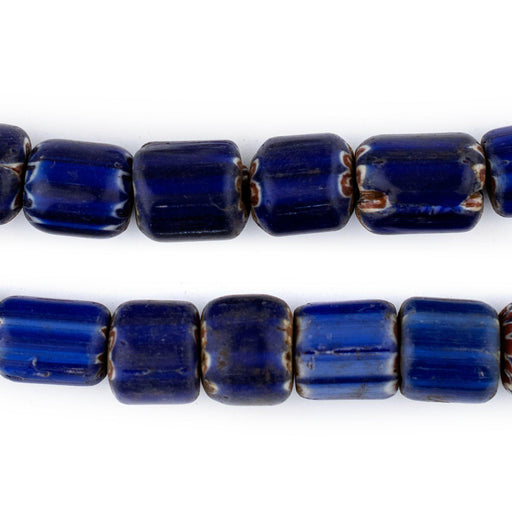 Medium Blue Nepal Chevron Beads (12x10mm) - The Bead Chest