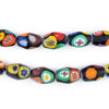 Premium Matte Oval Millefiori Beads (14x9mm)