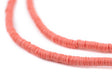 Watermelon Pink Vinyl Phono Record Beads (3mm) - The Bead Chest