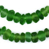 Green Rondelle Java Recycled Glass Beads (6x10mm)