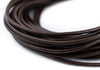 2.0mm Dark Brown Round Leather Cord (15ft)