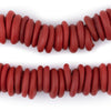 Brick Red Annular Wound Dogon Beads (14mm)