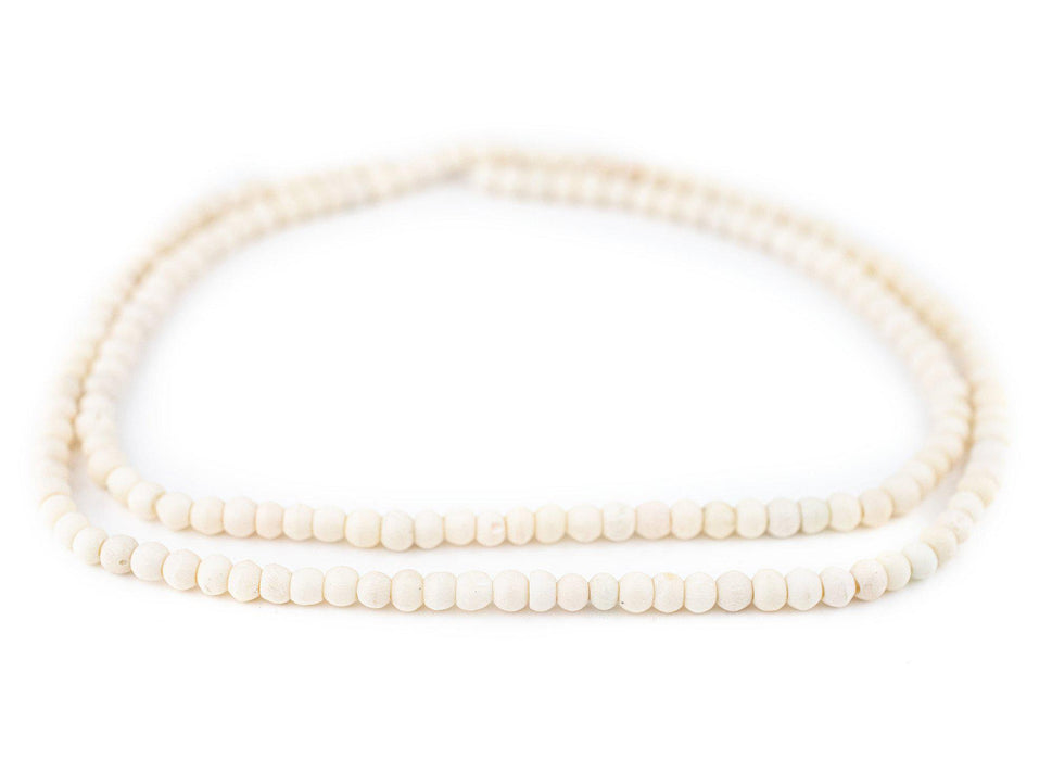 Round White Bone Beads (4mm) - The Bead Chest