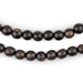 Dark Round Natural Ebony Beads (8mm) - The Bead Chest